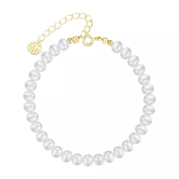 Elegant Freshwater Baroque S925 Bracelet - Picture 1 of 8